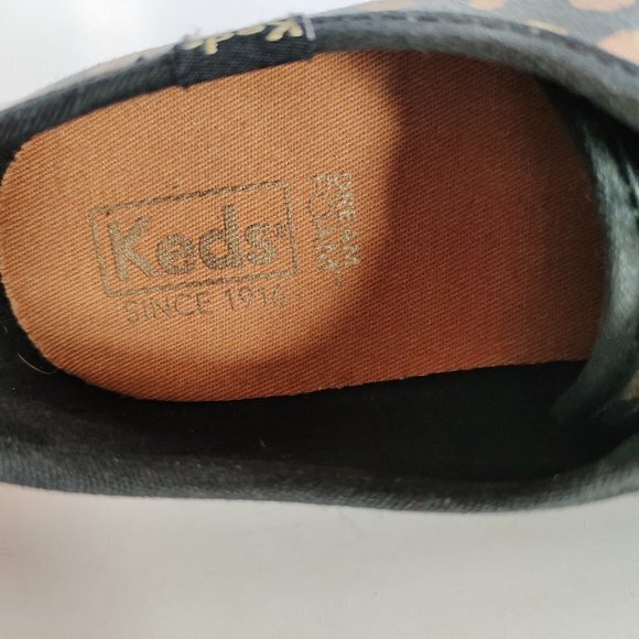 Keds‎ Leopard Kickstart 50/50 Canvas Lace Sneakers Dream Foam Womens Size 7.5 M - Picture 10 of 11